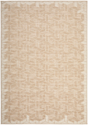 Patio Kudo Cream Natural Modern Indoor Outdoor Geometric Patterned Flatweave Rug